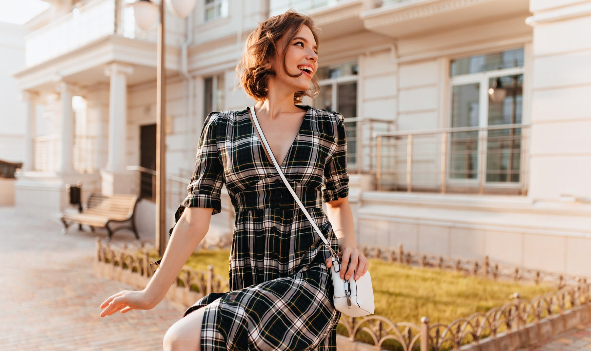 slim fit dress slacks Twila Plaid Maxi Dress – Inherit Co