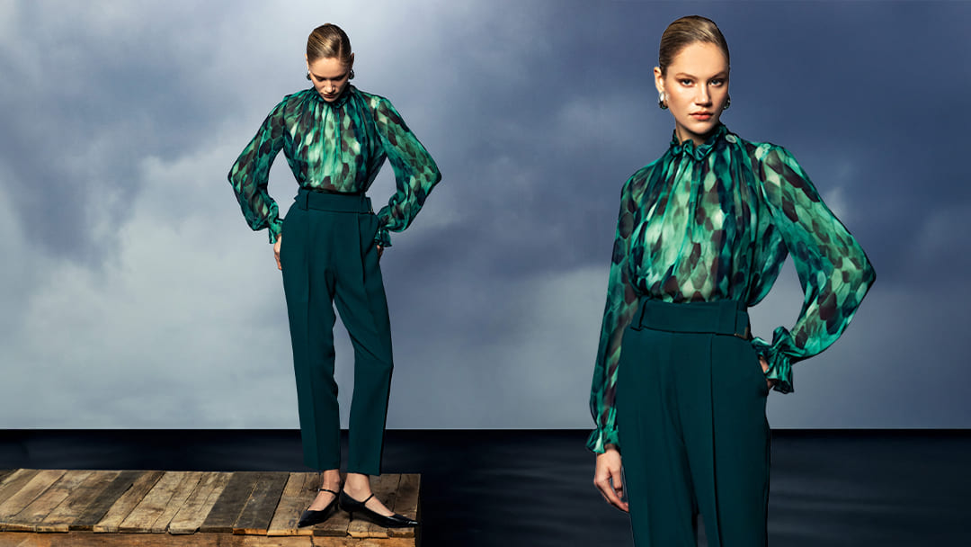 Kameya Haftanın Öne Çıkan Parçası: Zümrüt Desenli Bluz