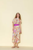 FLORAL PATTERNED LONG DRESS WITH A LOW-COLLOW BACK 24S40474