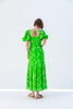 BALLOON SLEEVE BRUSH PATTERNED DRESS 24S40426