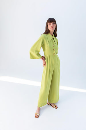 GOLD BUTTONED JUMPSUIT 24S22403