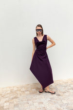ASYMMETRIC DRAPED DRESS