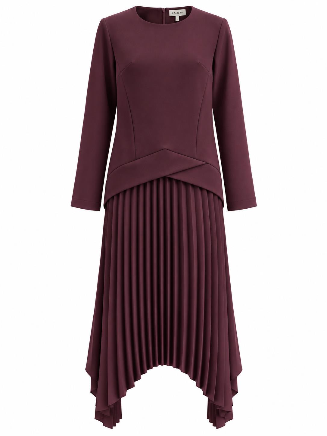 ASYMMETRIC PLEATED DRESS