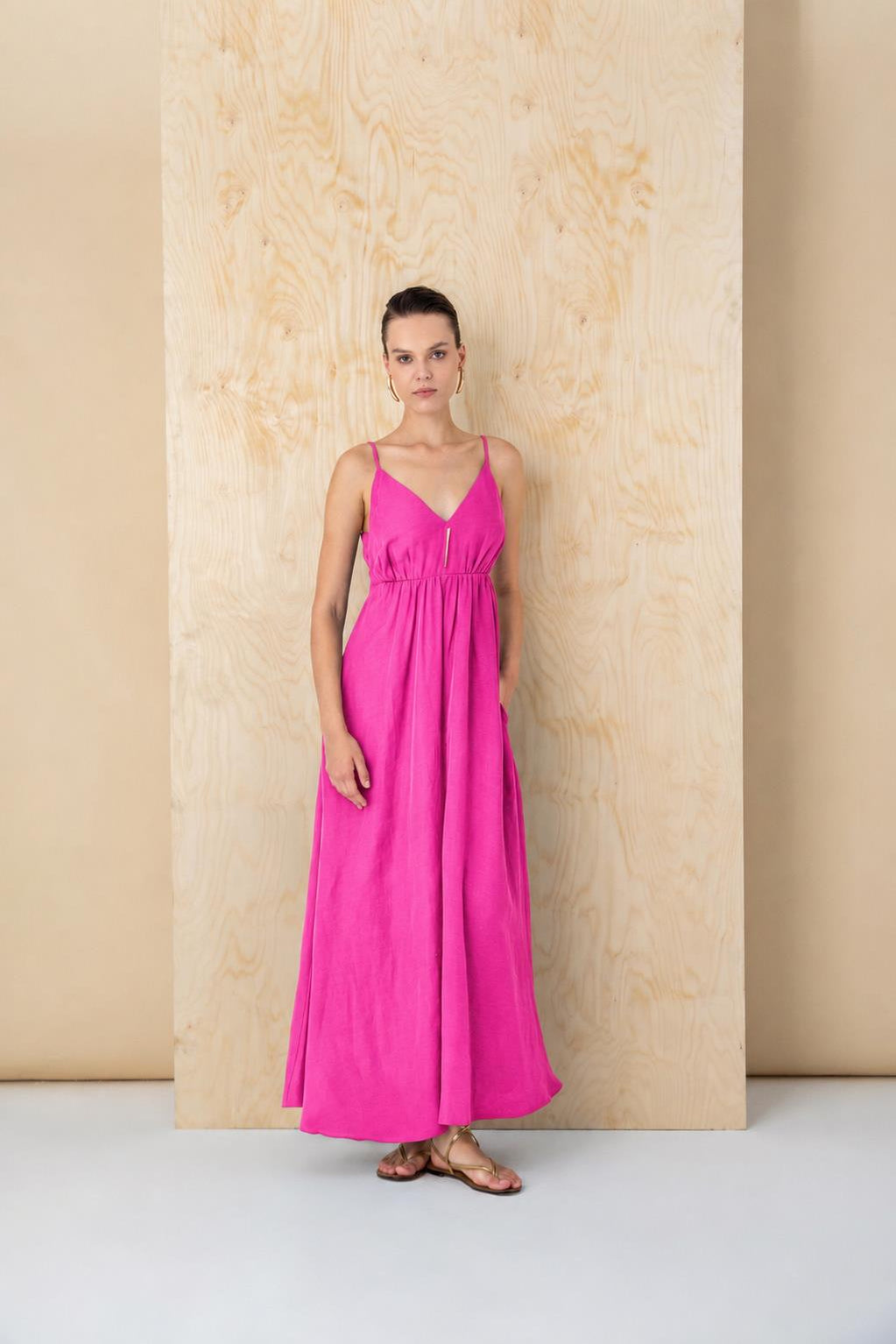 STRAPPY V-NECK DRESS