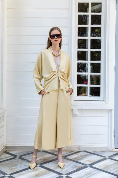 LOOSE FIT SHORT LINEN TROUSERS