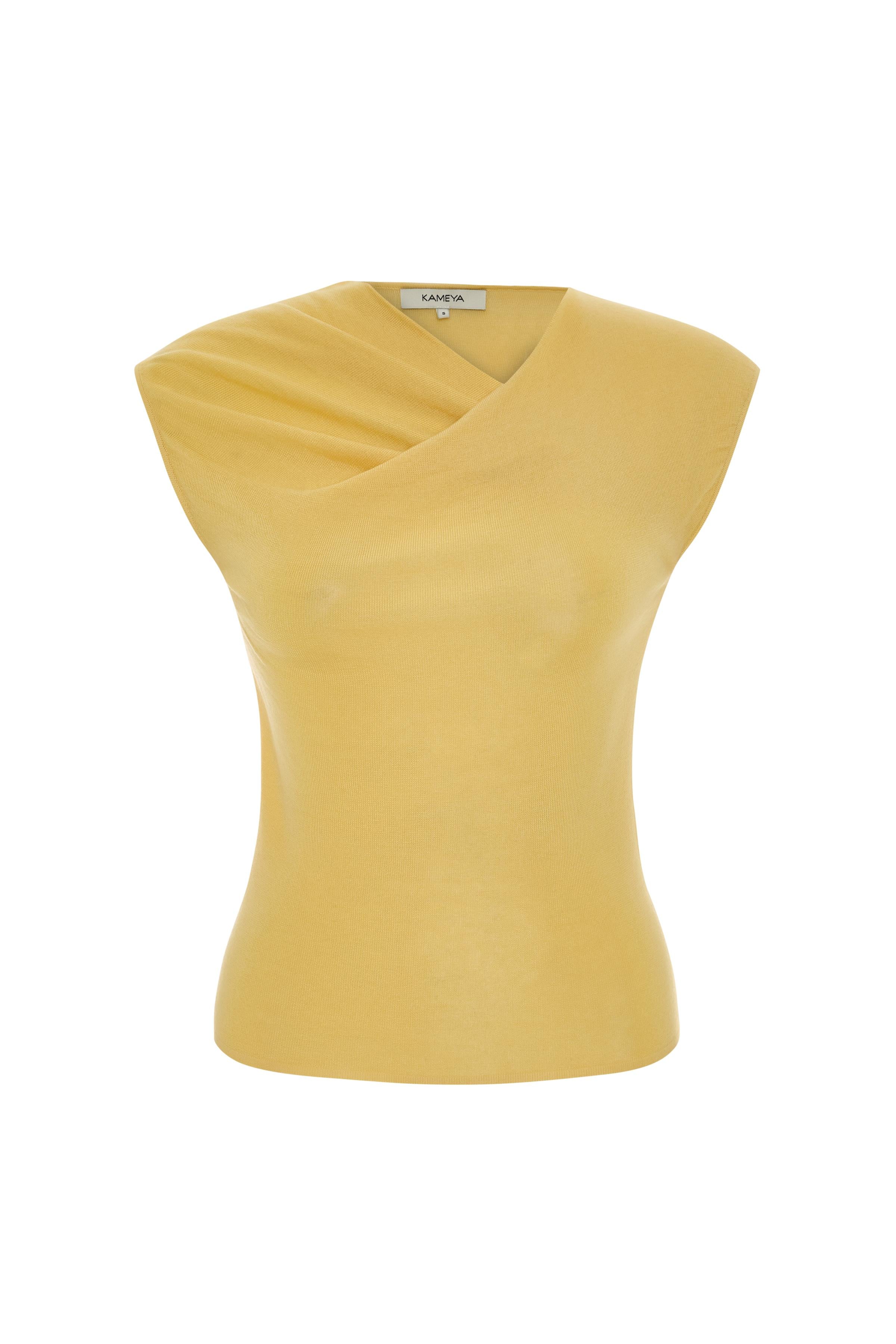 Cowl Neck Knit Blouse