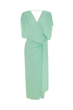 DRAPE DETAYLI MİDİ ELBİSE