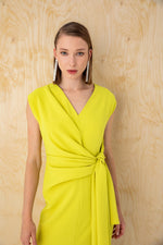 MIDI DRESS WITH KNOT DETAIL