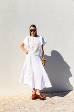 SPORTS PANEL MIDI BELL SKIRT