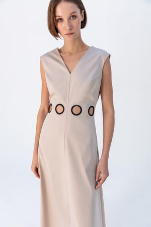 RING PASSAGE V-NECK DRESS 24S40504