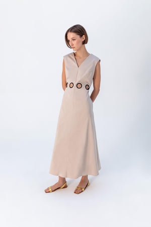 RING PASSAGE V-NECK DRESS 24S40504