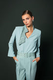 EMBROIDERED SCARF BLOUSE 25W10671