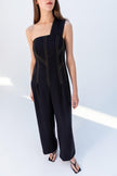 THICK STRAPPED ONE SHOULDER JUMPSUIT 24S22402