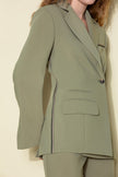DOUBLE-BREASTED COLLAR WARNING JACKET 24S50407