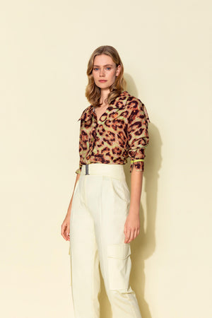 METAL BELT DETAILED TROUSERS 24S20415