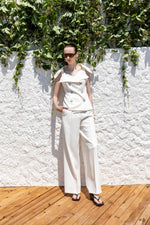 PALAZZO-STYLE HIGH-WAISTED TROUSERS