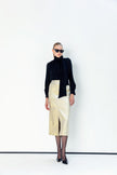 SHINY TEXTURED SLITTLE SKIRT 25W30611