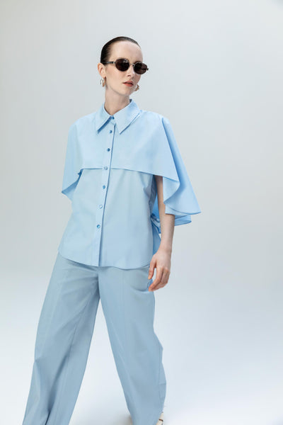 SHIRT WITH CAPE DETAIL