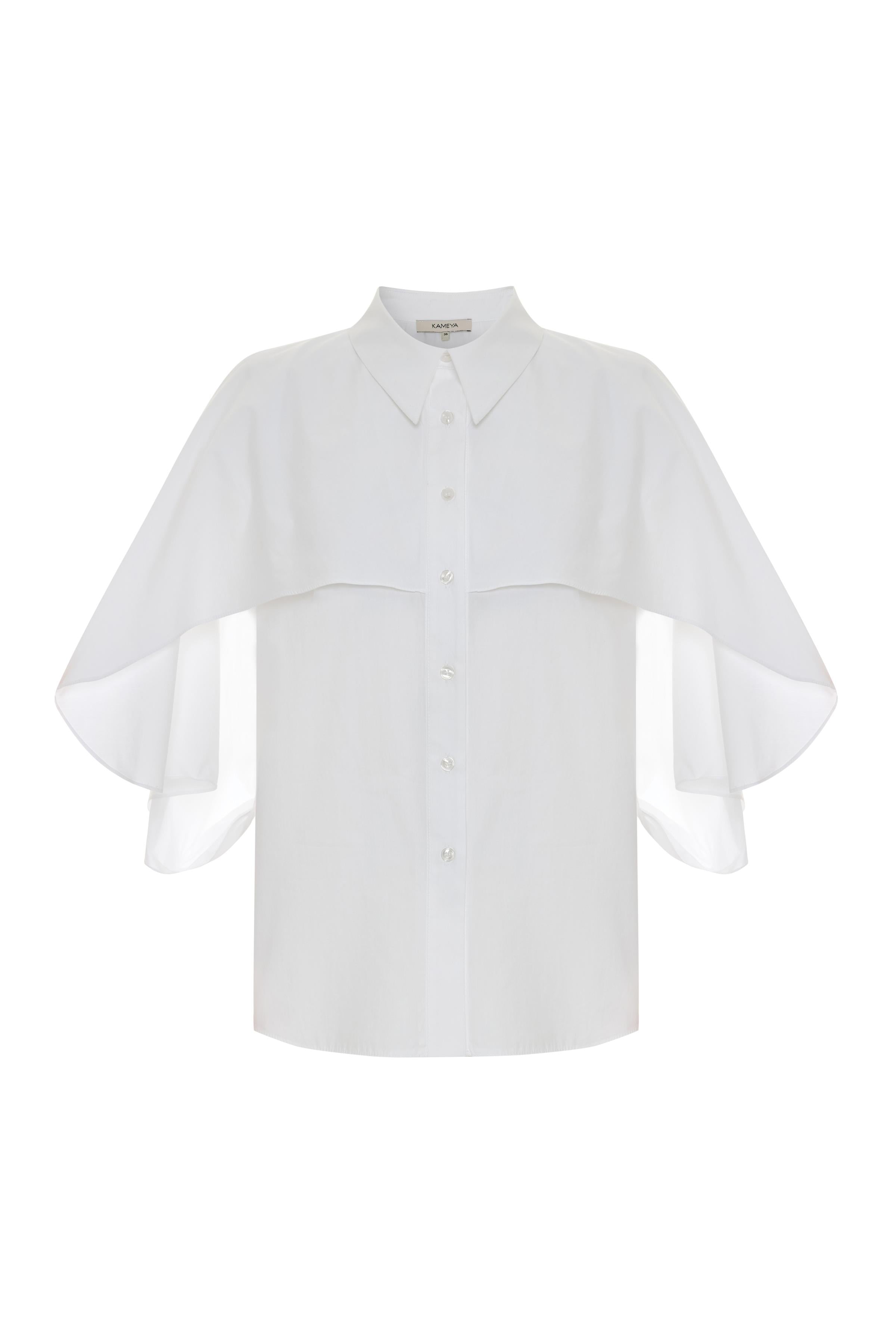 SHIRT WITH CAPE DETAIL
