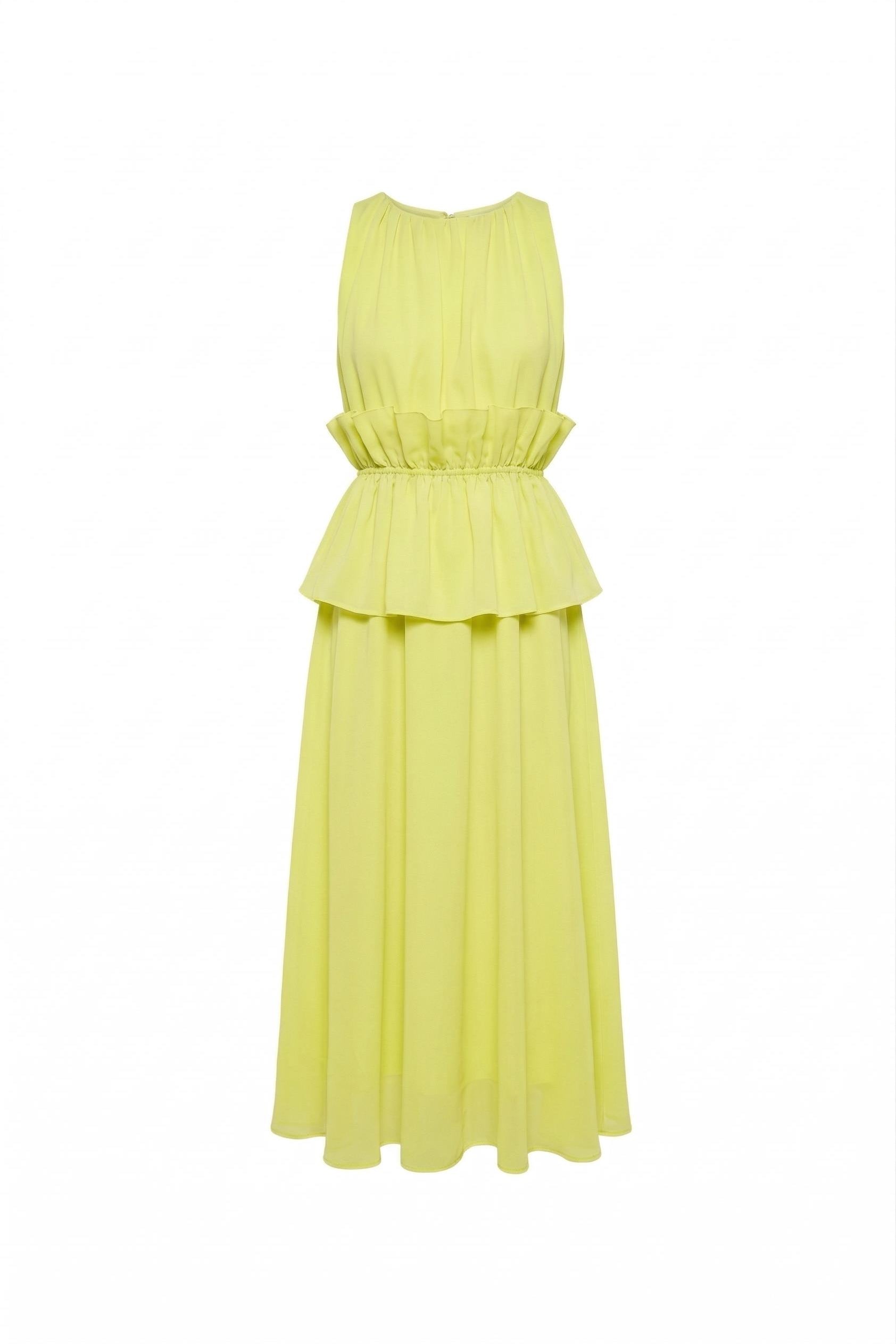 PEPLUM WAIST LONG DRESS Kameya PEPLUM WAIST LONG DRESS Kameya