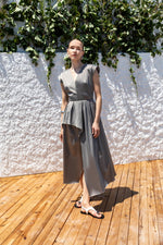 BACKLESS MIDI DRESS