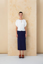 BACK DEGAJE KNOTTED BLOUSE
