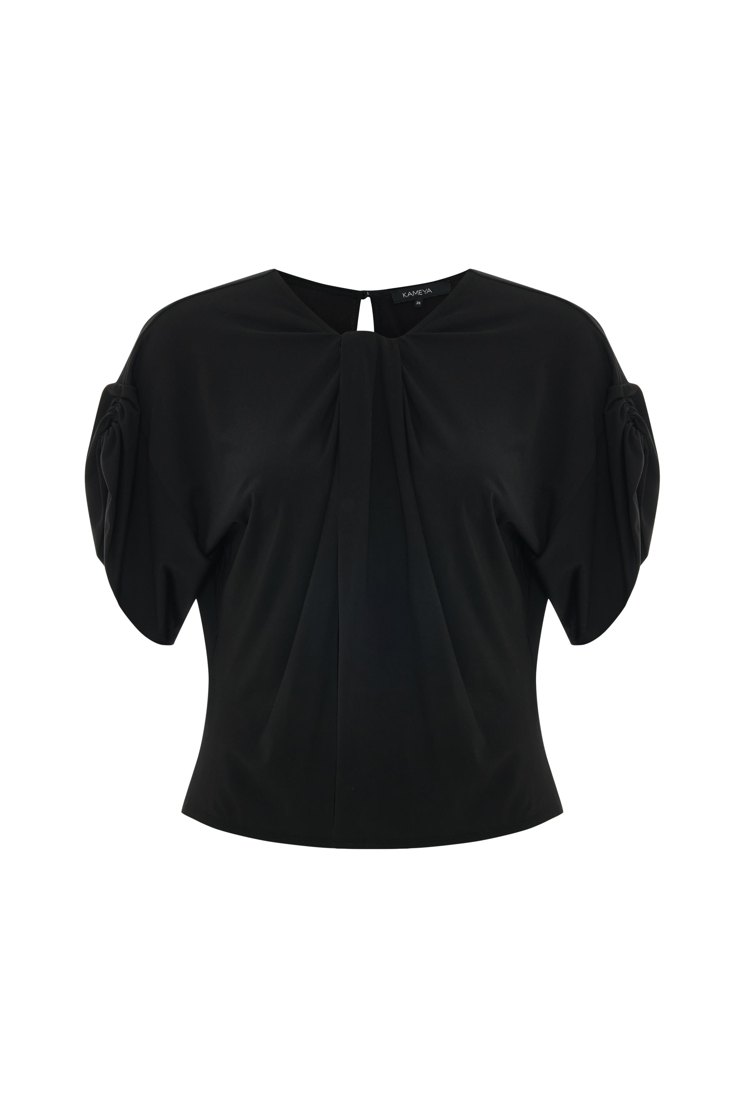 BACK DEGAJE KNOTTED BLOUSE
