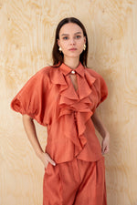 BLOUSE WITH RUFFLE DETAIL