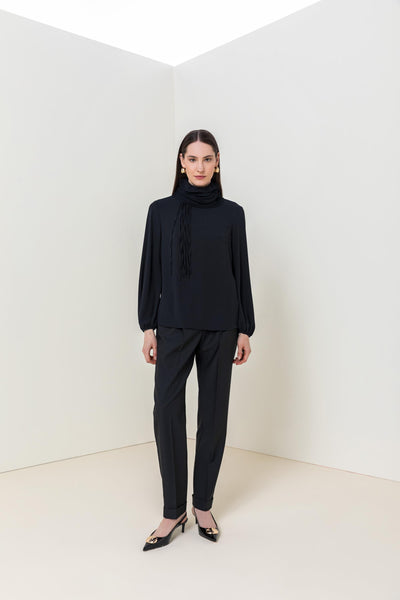 NECK DETAIL DRAPED BLOUSE 26W10820